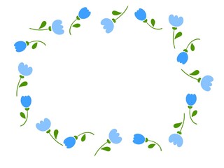 青い花のフレーム