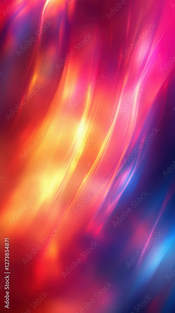 Poster bright abstract waves of color swirl energetically in a captivating display of hues and light patter