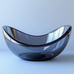 Transparent Acrylic Bathtub with isolated on a plain white background.