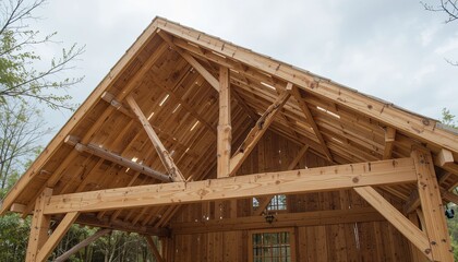 Obraz premium Outdoor wooden architecture photography