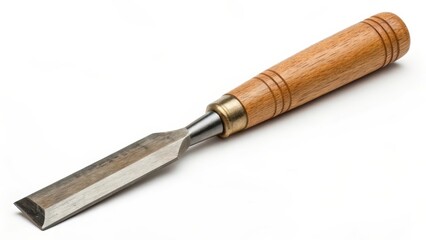 Wood Chisel on White Background