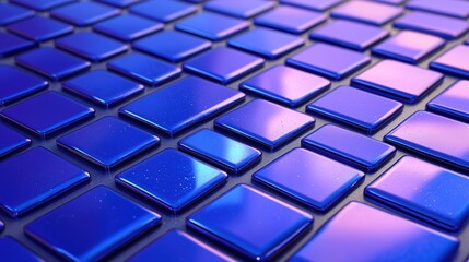 Naklejka premium Shiny blue square tiles forming an abstract pattern