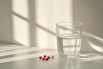 Glass of Water with Pills – World Malaria Day & Disease Prevention
