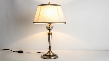 Table Lamp on White Background