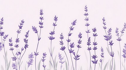Naklejka premium Lavender blossoms in a watercolor style arrangement