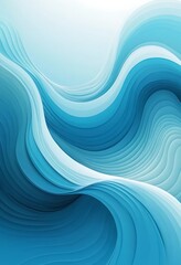 Obraz premium Serene Aquamarine Waves Abstract Background for Digital Design Projects