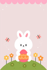 Easter Poster Vertical Frame Border Background 
