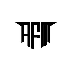 AFM letter logo design with white background in illustrator, vector logo modern alphabet font overlap style, calligraphy designs for logo, Poster, Invitation, etc.