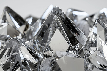 ice crystals on white background