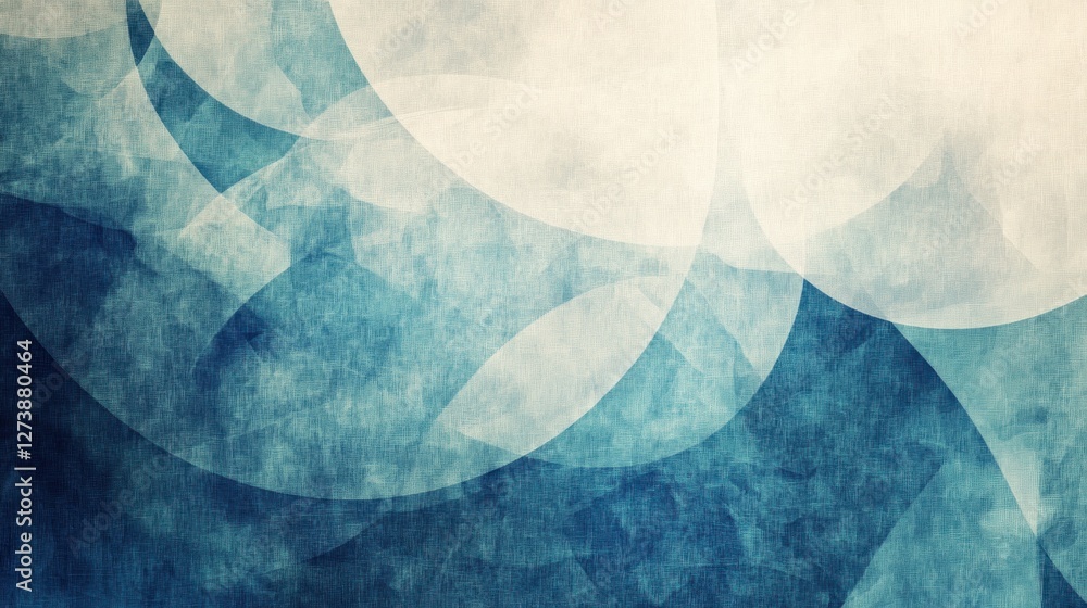 Aufkleber abstract blue and white textured background with overlapping shapes for design purposes.