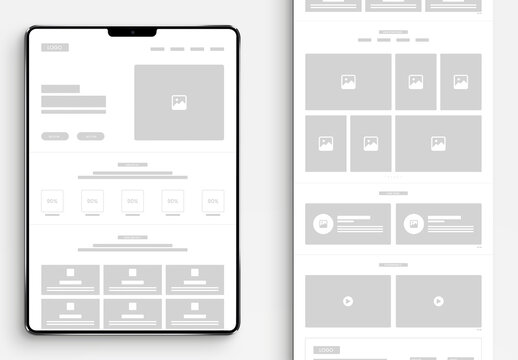 Agency Wireframe Email Newsletter Layout