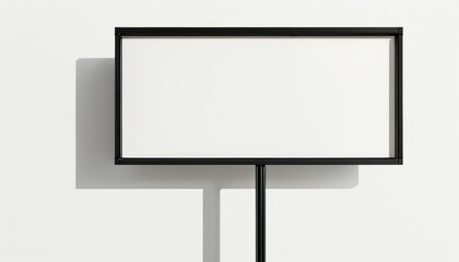 Fototapeta premium Rectangular blank sign frame with copy space for advertising or display design