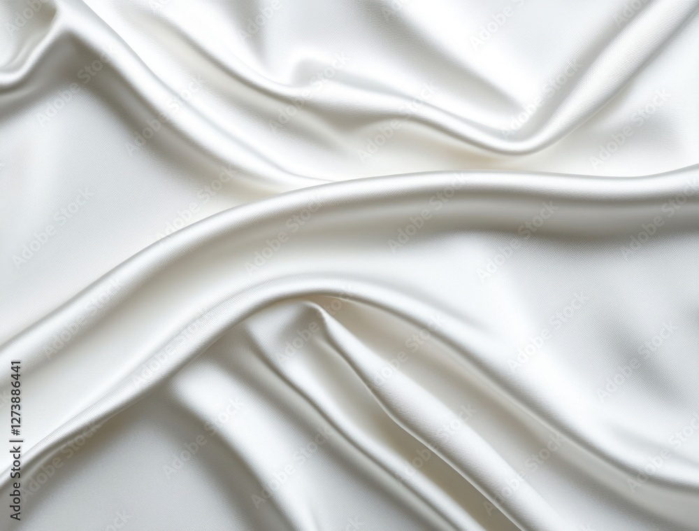 Poster soft, flowing white fabric with subtle wrinkles and folds. luxurious texture and elegant drape. clos