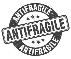antifragile stamp. antifragile label. round grunge sign