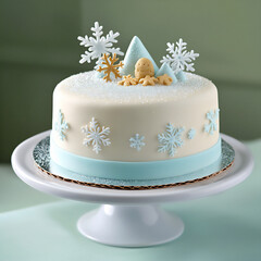 Fototapeta premium winter wonderland wedding cake
