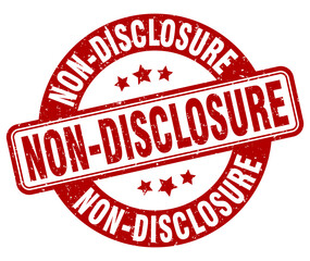 non-disclosure stamp. non-disclosure label. round grunge sign