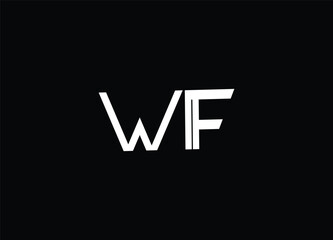 WF initial logo design and creative logo design