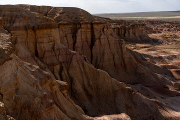 Deep Canyons and Rocky Cliffs in Mongolia