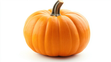 Obraz premium a close up of pumpkin vegetable or fruit in orange color used in halloween isolated on white background