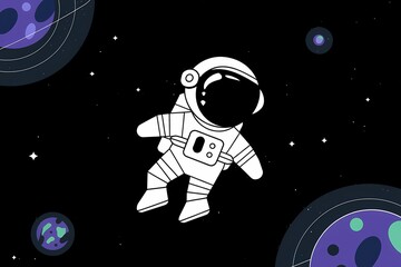 Fototapeta premium Starry Wanderer in Space