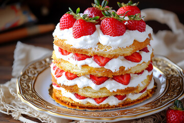 layered strawberry shortcake