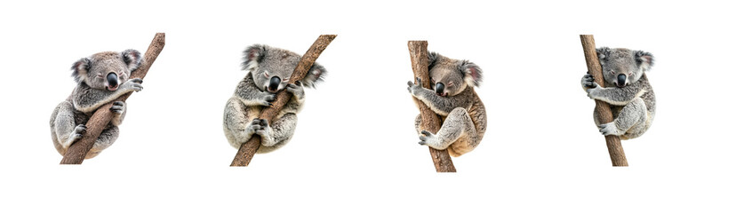Fototapeta premium Charming Koalas Climbing Trees in Their Natural Habitat