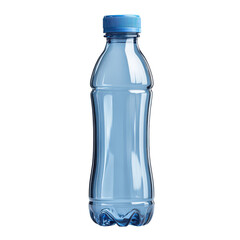 Fototapeta premium A reusable plastic water bottle with blue cap perfect for fitness isolated on transparent background.png