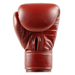 A red boxing glove shown in front view on transparent background.png