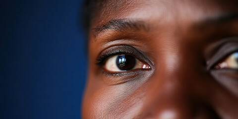 Close-up of Brown Eye and Face
