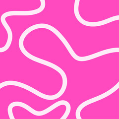 Background with scribbled pink wave lines
