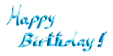 Happy birthday letters on white background
