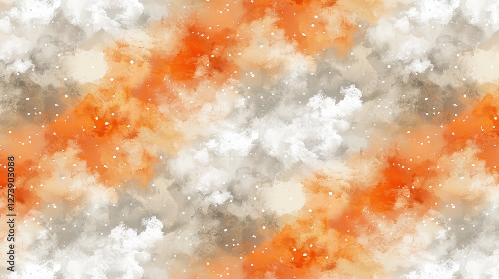 Poster abstract orange and gray watercolor background with soft texture and artistic style for design