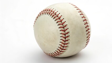 Baseball on White Background