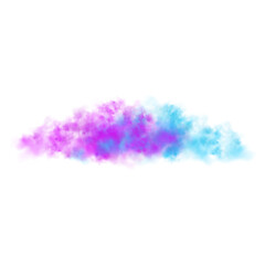 Colored smoke, cloud or fog.