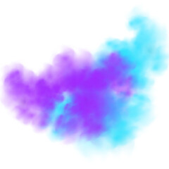 Colored smoke, cloud or fog.