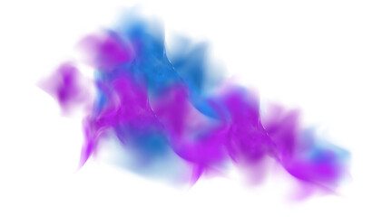 Colored smoke, cloud or fog.