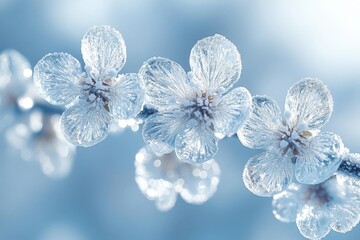 Frozen Flowers In Winter