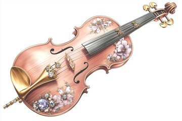 Obraz premium violin isolated on white background