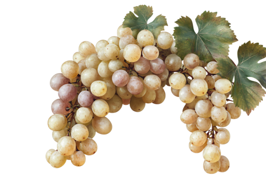 Beautiful Grape Vine on Transparent Background