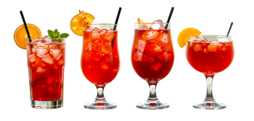 Variety of Red Cocktails | Refreshing Summer Beverages