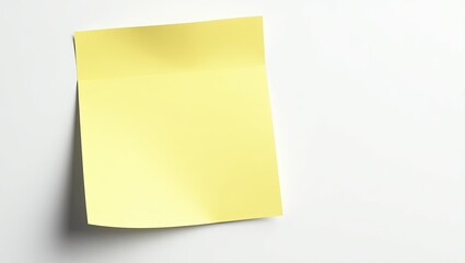 yellow empty sticky note, copy space 