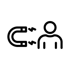 7 user engagement line icon illustration vector graphic.eps