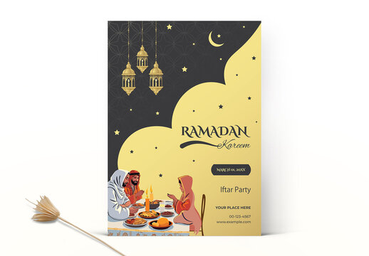 Ramadan Dinner Party Flyer Layout