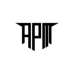 APM letter logo design with white background in illustrator, vector logo modern alphabet font overlap style, calligraphy designs for logo, Poster, Invitation, etc.