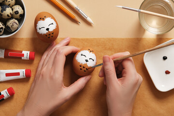 DIY and children's art. Step-by-step instructions: how to make cute owl Easter egg. Step 12: add...