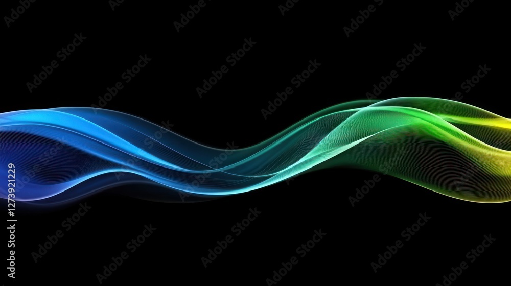 Aufkleber abstract colorful wave design showing smooth gradient transitions