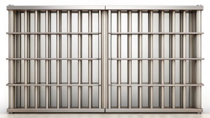 Metal Gate on White Background