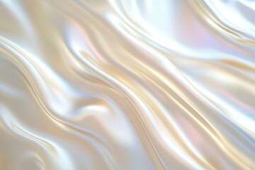 Obraz premium Luxurious rose gold silk fabric flowing and creating smooth waves, perfect for backgrounds and textures