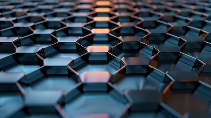 Obraz premium Hexagonal Nano Geometry Mimicking Carbon Nanotube Structures