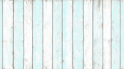 Vertical Wooden Planks with Distressed Light Blue and White Paint Texture Background